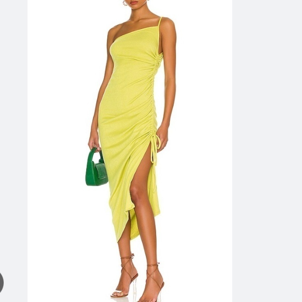 Line & Dot Adelyn One Shoulder Midi Dress